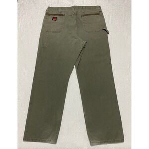 Vintage Riggs Workwear Carpenter Pants Men's Size 42×34 Green Ripstop Straight